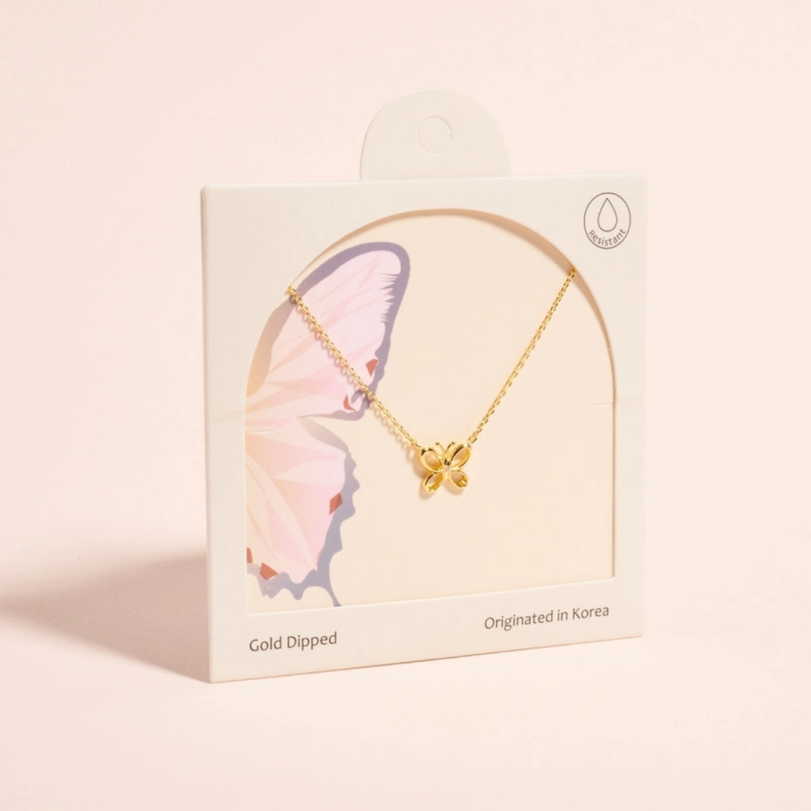 18K Gold Dipped Butterfly Monarch Necklace