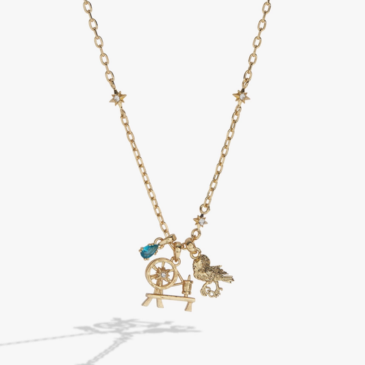 Acotar Mist and Fury Bird & Spinning Wheel Necklace