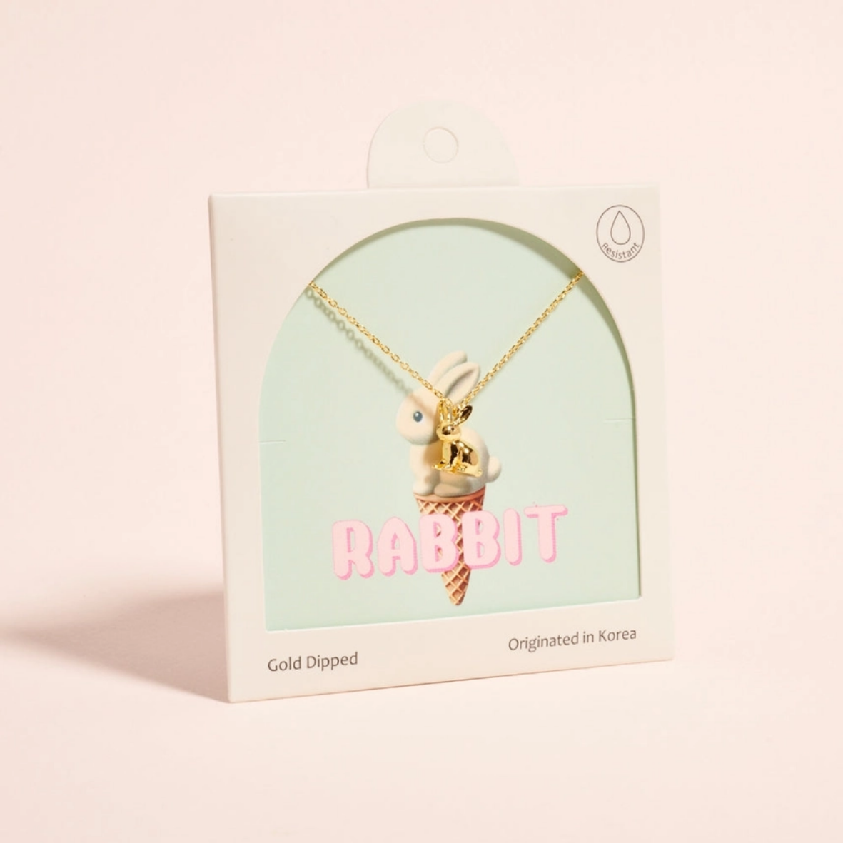 18K Gold Dipped Bunny Rabbit Necklace