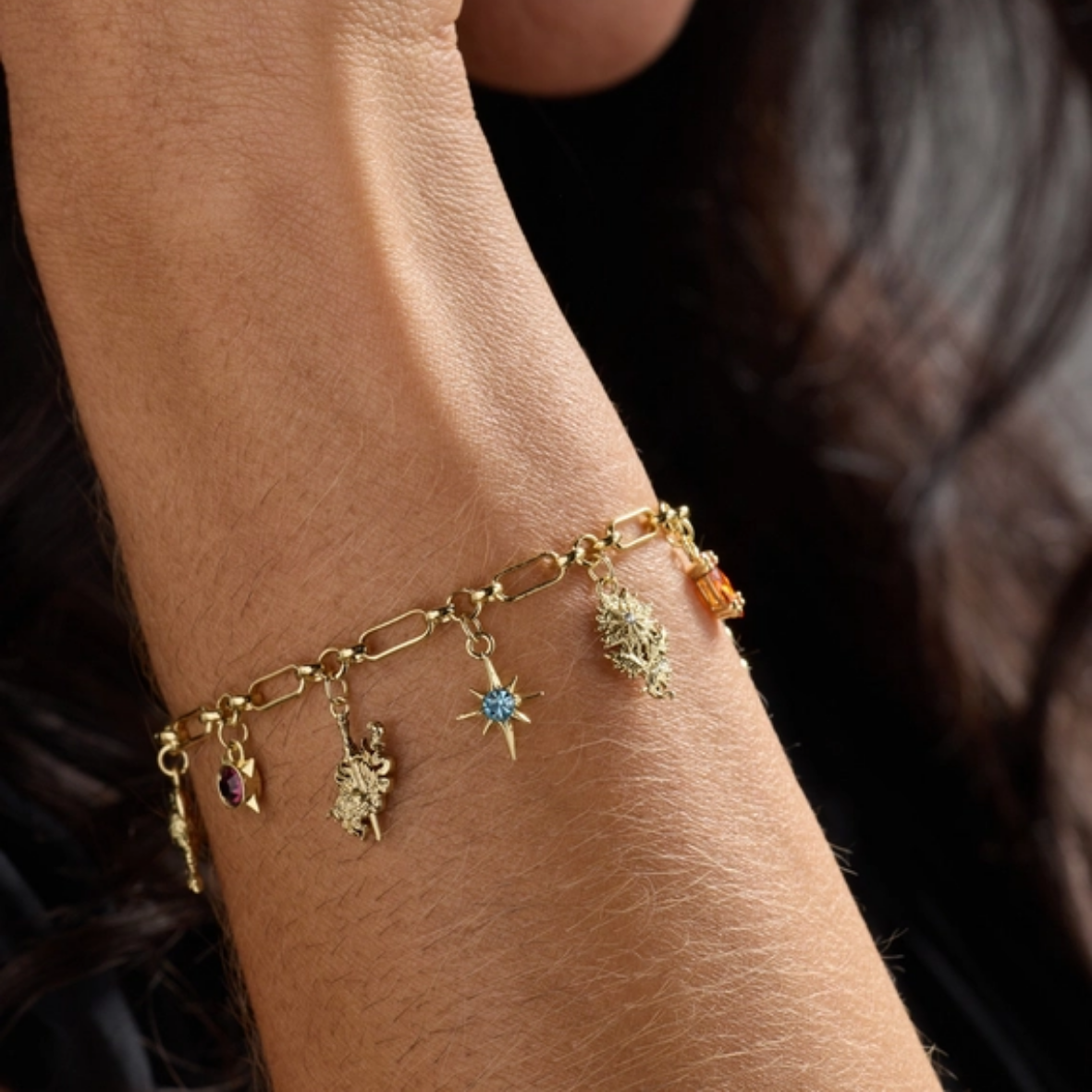 A Court of Thorns and Roses Book Covers Charm Toggle Bracelet